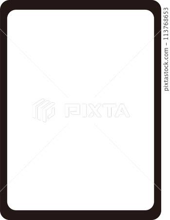 Tablet iPad Computer Frame Background Icon Pictogram Simple Illustration Material 113768653