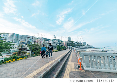 [Shizuoka Prefecture] Atami cityscape and Atami Sun Beach 113770512