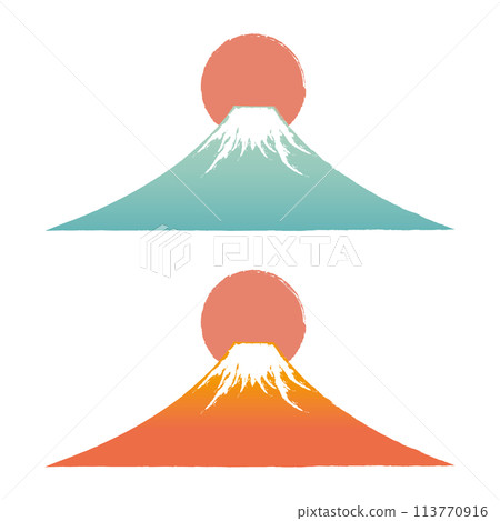 Mt. Fuji illustration set 113770916