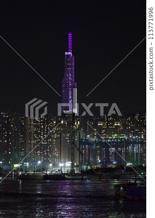The Landmark 81 in Ho Chi Minh City by night 113771996