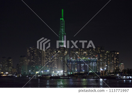The Landmark 81 in Ho Chi Minh City by night The Landmark 81 in Ho Chi Minh City by night 113771997