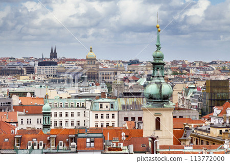 Aerial view of the Church of Saint Gallen in Prague Aerial view of the Church of Saint Gallen in Prague 113772000