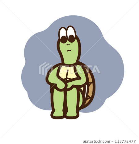 A lonely turtle with worries 113772477