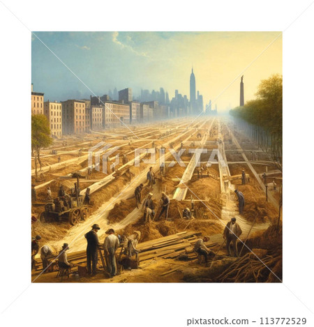 曼哈頓的前世今生 - 1811年委員會計畫 - 對當時街道網路建設的思考 - 生成式AI 113772529