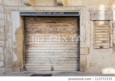 Old shop closed in Valletta, Malta. Old shop closed in Valletta, Malta. 113772535