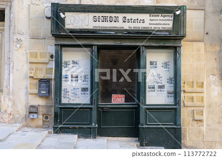 abandoned shop in Valletta, Malta 113772722