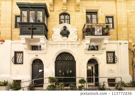 typical wooden balconies in Valletta, Malta typical wooden balconies in Valletta, Malta 113772836