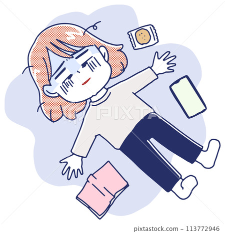 懶惰和昏昏欲睡的女人 113772946