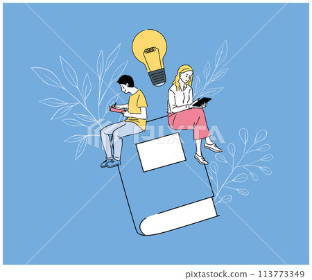 人物商務時尚插畫素材 人物商務時尚插畫素材 113773349