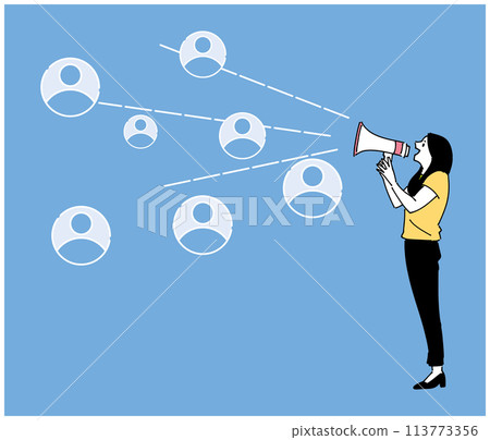 Person business fashionable illustration material 113773356