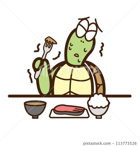 A turtle with poor appetite who can't eat 113773526