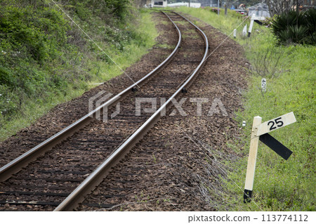 Single track railway 113774112