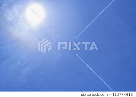 Spring sky in Ryokuen City 113774418