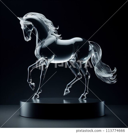Glass horse figurine 113774666