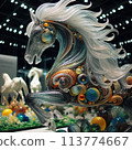 Colorful glass horse 113774667