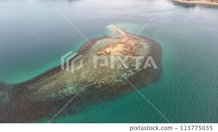 Vanishing island [Hoboro Island] Drone aerial photography_No08 113775035