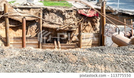 Replace water pipes, heating main repair and renovation 113775550