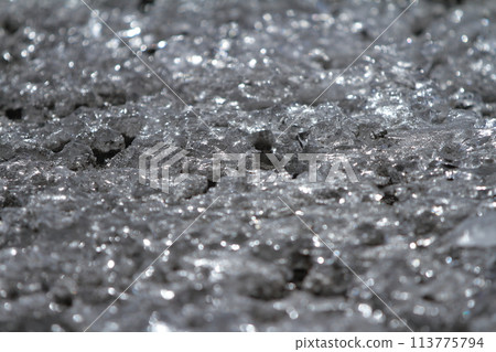 Crystals on the surface of jewelry ice on Otsu Coast Crystals on the surface of jewelry ice on Otsu Coast 113775794