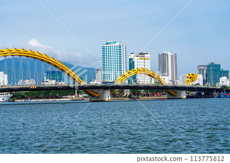Dragon Bridge in Da Nang, Vietnam, daytime Dragon Bridge in Da Nang, Vietnam, daytime 113775812