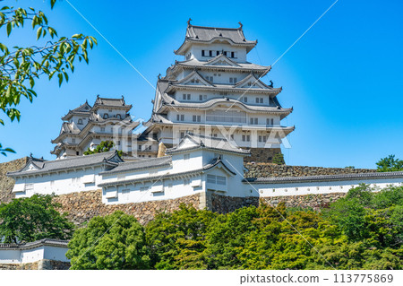 【世界遺產姬路城】【日本名城100選】從兵庫縣姬路市三之丸看到的天守群6 【世界遺產姬路城】【日本名城100選】從兵庫縣姬路市三之丸看到的天守群6 113775869