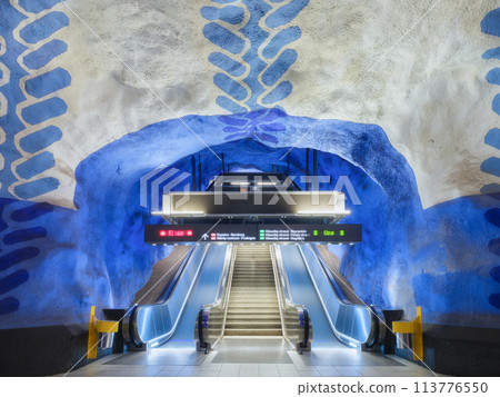 Stockholms central station, Stockholm, Sweden. A popular metro station in the Swedish capital.  113776550