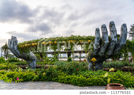 Miniature Golden Bridge on Da Nang Flower Road 113776581