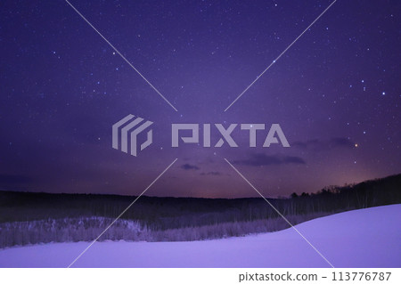 Stars shining on a winter night Stars shining on a winter night 113776787