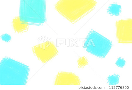 淺藍色和黃色方形圖案、背景材質的插圖 113776800