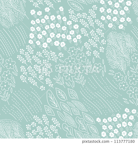 Delicate floral seamless pattern 113777180