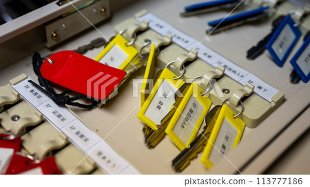 Key box and keys (key chain) of managed property (condominium) 113777186