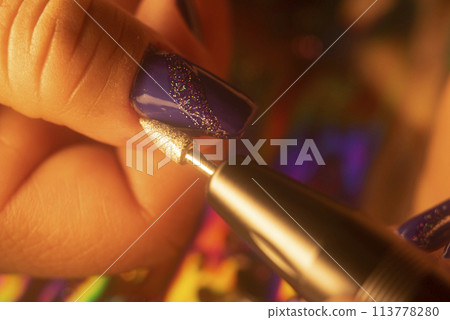 Nail salon closeup photo Nail salon closeup photo 113778280