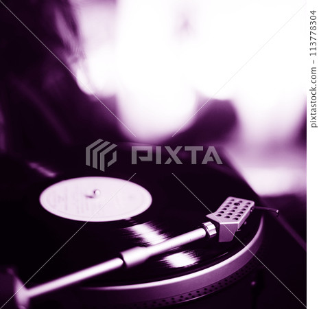 Vintage retro record player music Vintage retro record player music 113778304