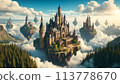 A castle built on an island in the sky 113778670
