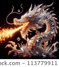 A fire-breathing crystal dragon 113779911