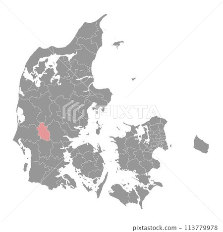 Billund Municipality map, administrative division of Denmark. Vector illustration. 113779978