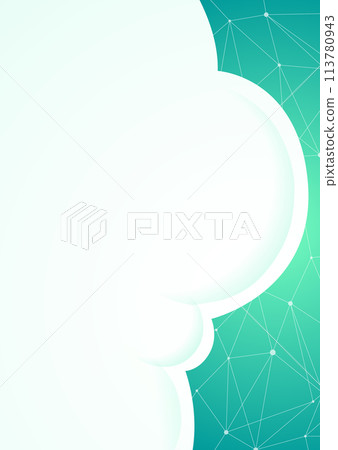 Green cloud background illustration 113780943
