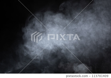 Mysterious smoke on dark background Mysterious smoke on dark background 113781409