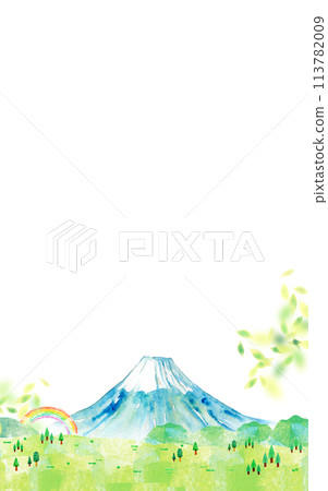 陽光明媚的日本富士山背景素材 113782009