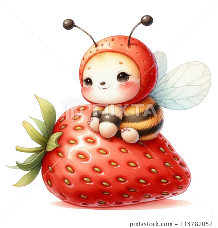 Bees on strawberries Bees on strawberries 113782052