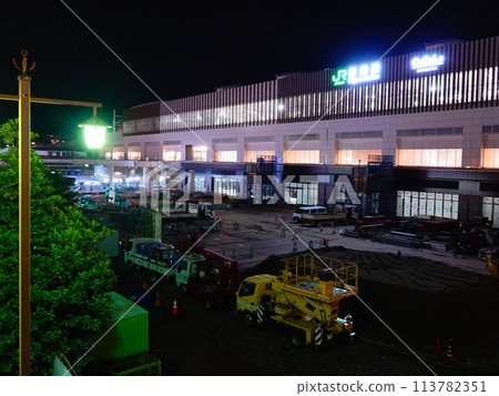 Niigata Station Bandai Exit under construction in Niigata City, Niigata Prefecture 113782351