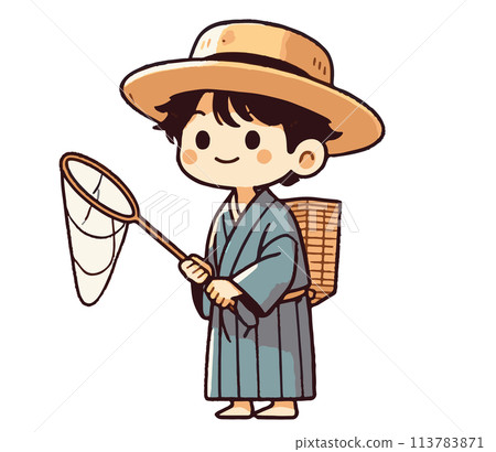 稻草男孩捉蟲子 稻草男孩捉蟲子 113783871
