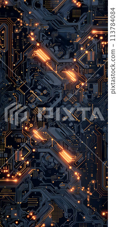 phone wallpaper and texture of maze of black circuit board 113784084