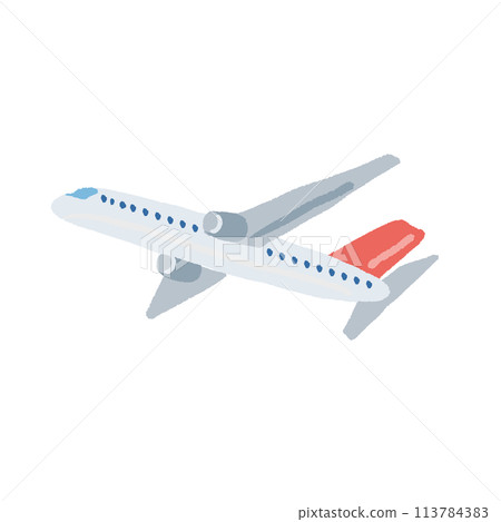 飛機的簡單而平坦的手繪插圖 飛機的簡單而平坦的手繪插圖 113784383