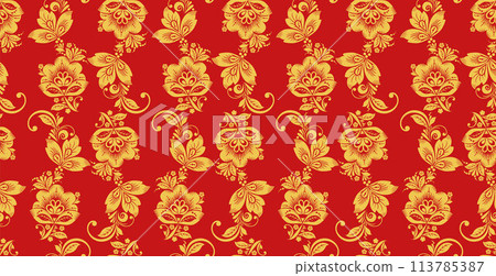 Hohloma seamless pattern, russian culture decor Hohloma seamless pattern, russian culture decor 113785387