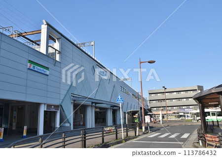 奈良清晨的櫻井車站 113786432