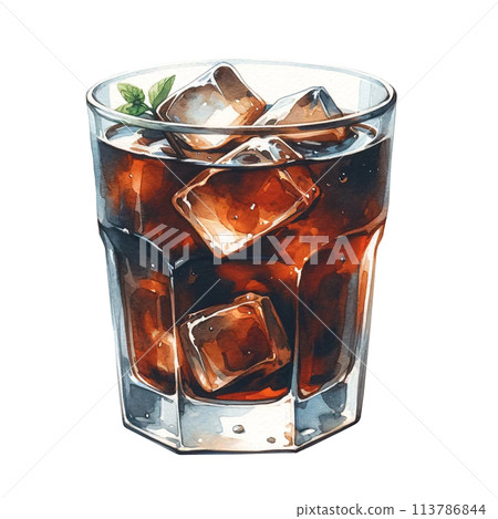 Realistic iced coffee illustration 113786844