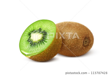 Kiwi fruit illustration realistic 113787428
