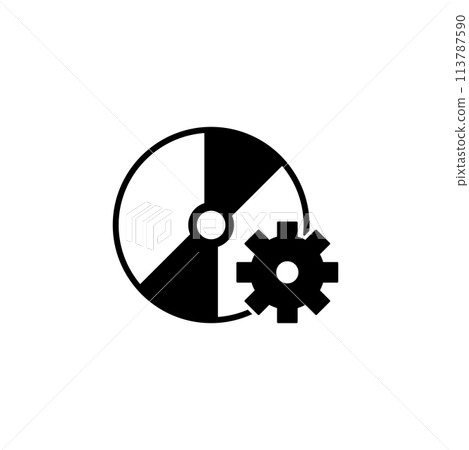 Disc Setting Flat Vector Icon 113787590
