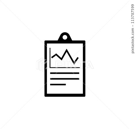 Business Report Financial Document Flat Vector Icon Business Report Financial Document Flat Vector Icon 113787599