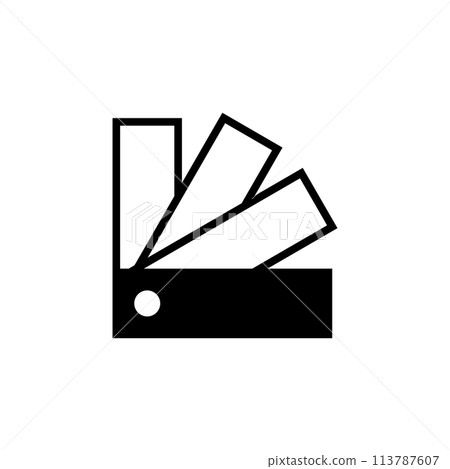 Color Palette Guide Pantone Flat Vector Icon 113787607